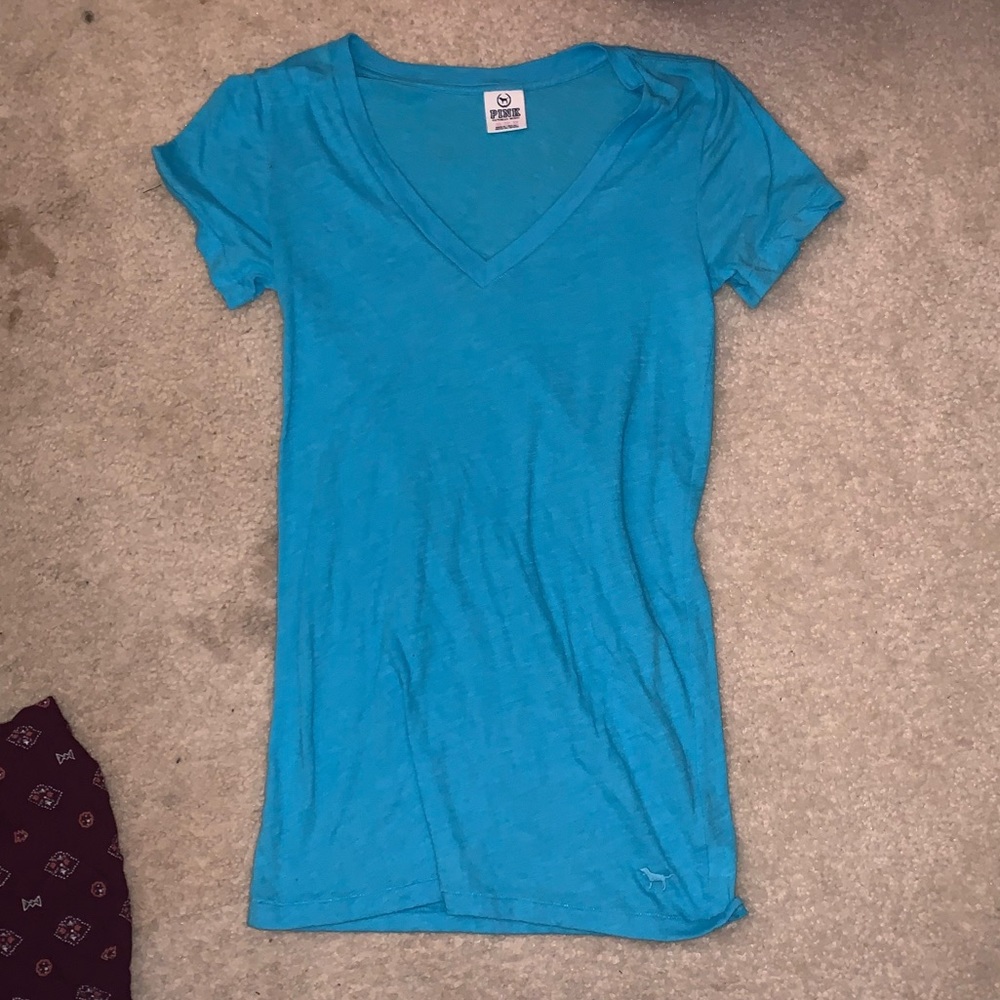 blue PINK v-neck
